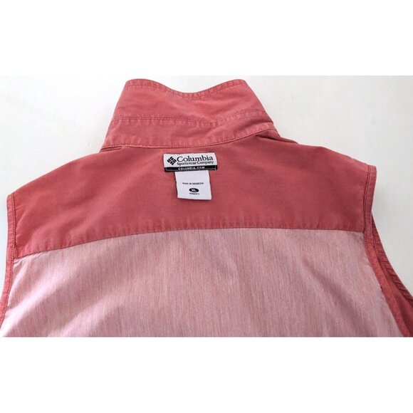 Columbia Women Shirt Top Pink Button Up Sleeveless Fading Desing Stretch Size XL - Picture 3 of 14